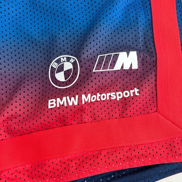 Puma BMW Motorsport Mesh Retro Shorts Blue Mens Large - Picture 8 of 10